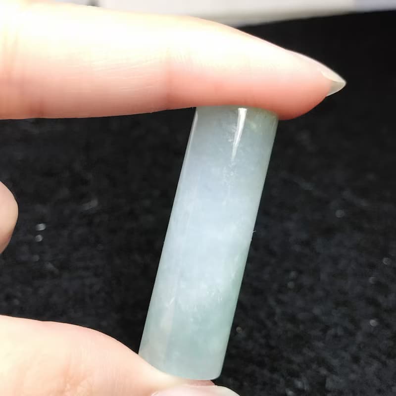 冰種翡翠圓玉印 | 天然緬甸玉A貨翡翠 | 送禮