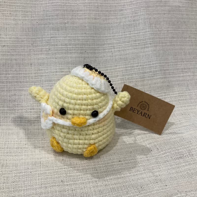 Crocheted Chick Keychain