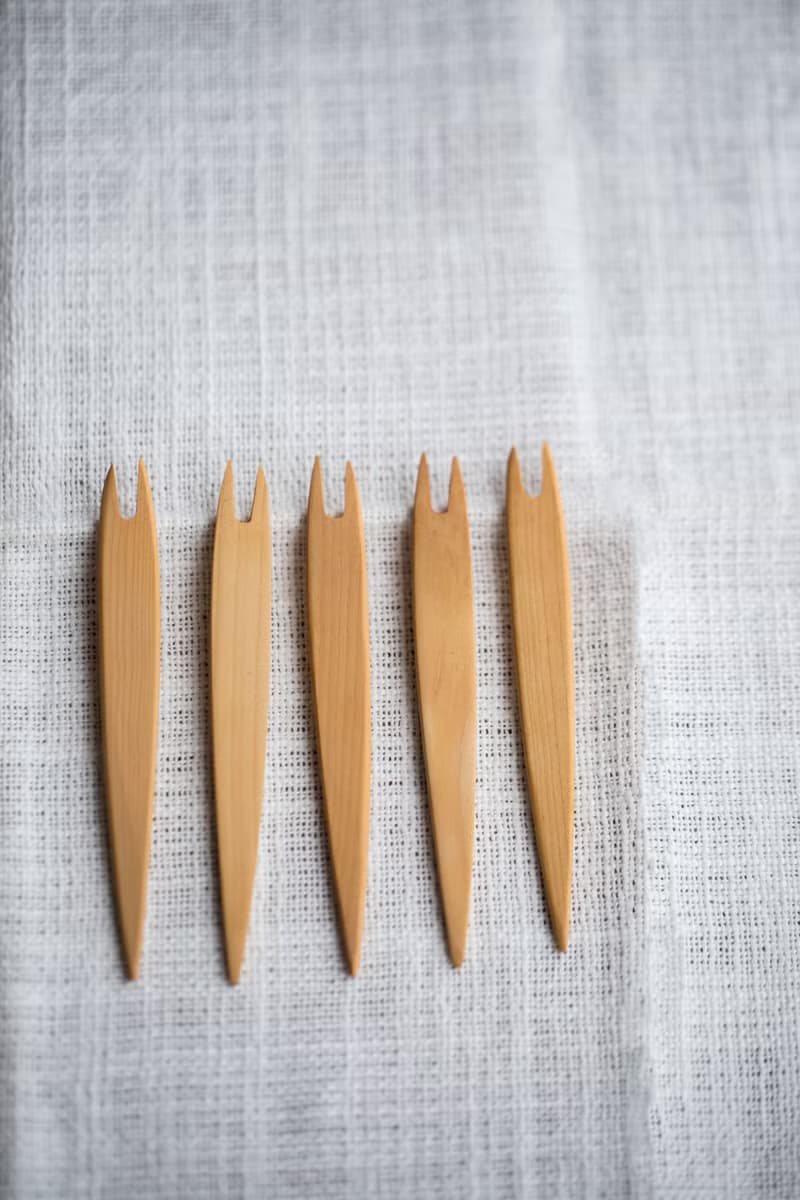 甜點刀&叉 榧木 原木