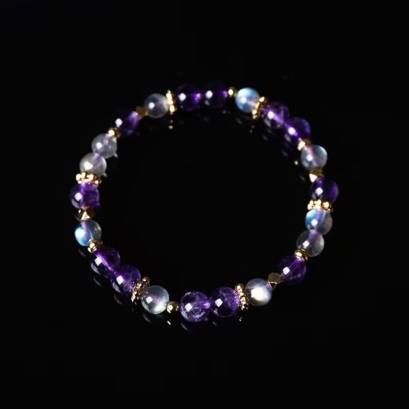 輕設計系列 // 拉長石紫水晶 手鍊 // 智慧 舒緩思緒