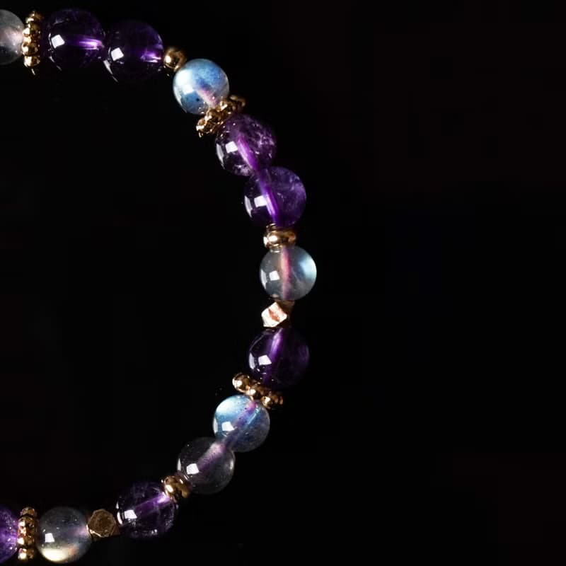 輕設計系列 // 拉長石紫水晶 手鍊 // 智慧 舒緩思緒