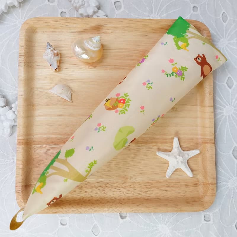 韓國大樹小熊防水布拉鍊立體餐具袋