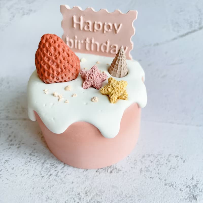 仿真甜點蛋糕 生日蛋糕 生日禮物 擴香石 擴香石膏  芋香奶油草莓