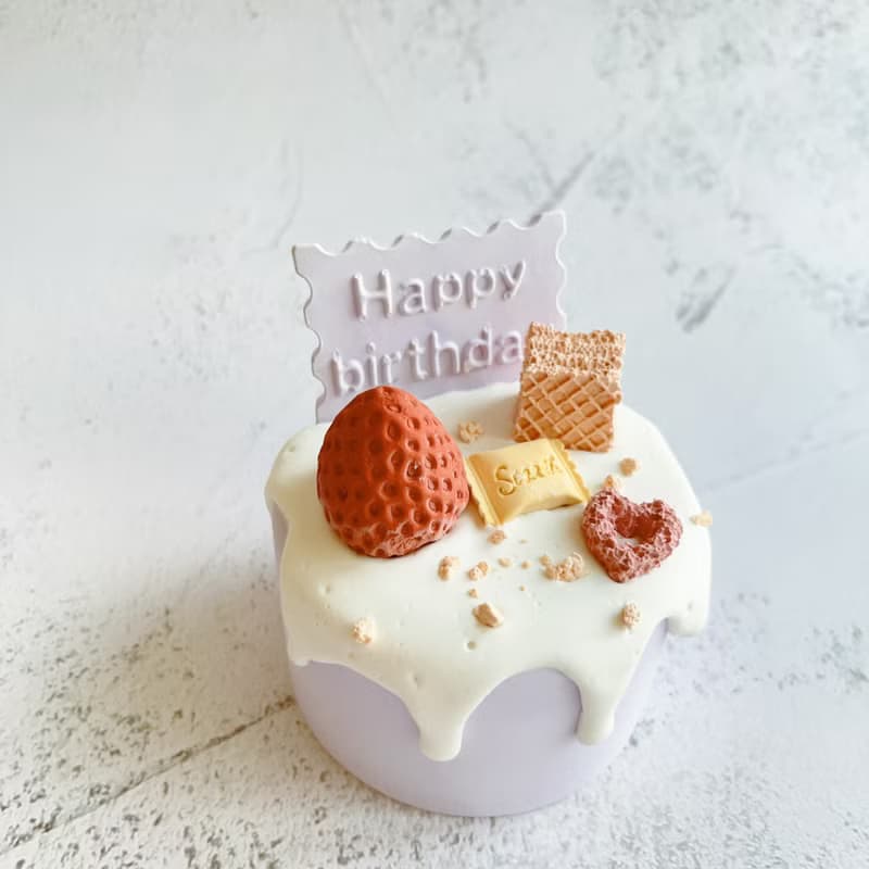 仿真甜點蛋糕 生日蛋糕 生日禮物 擴香石 擴香石膏  芋香奶油草莓