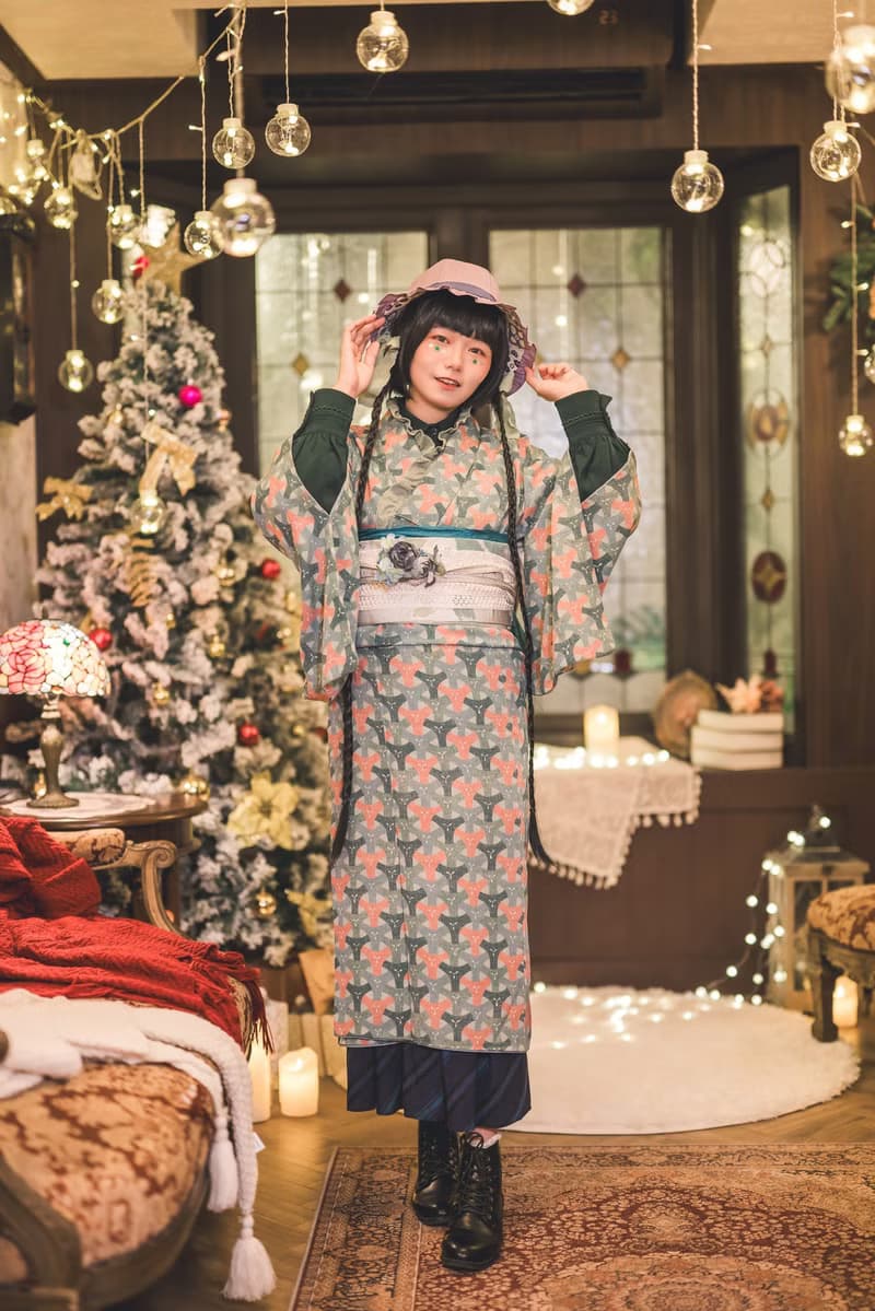 【昭和花柄】古典荷葉帽/遮陽帽/漁夫帽