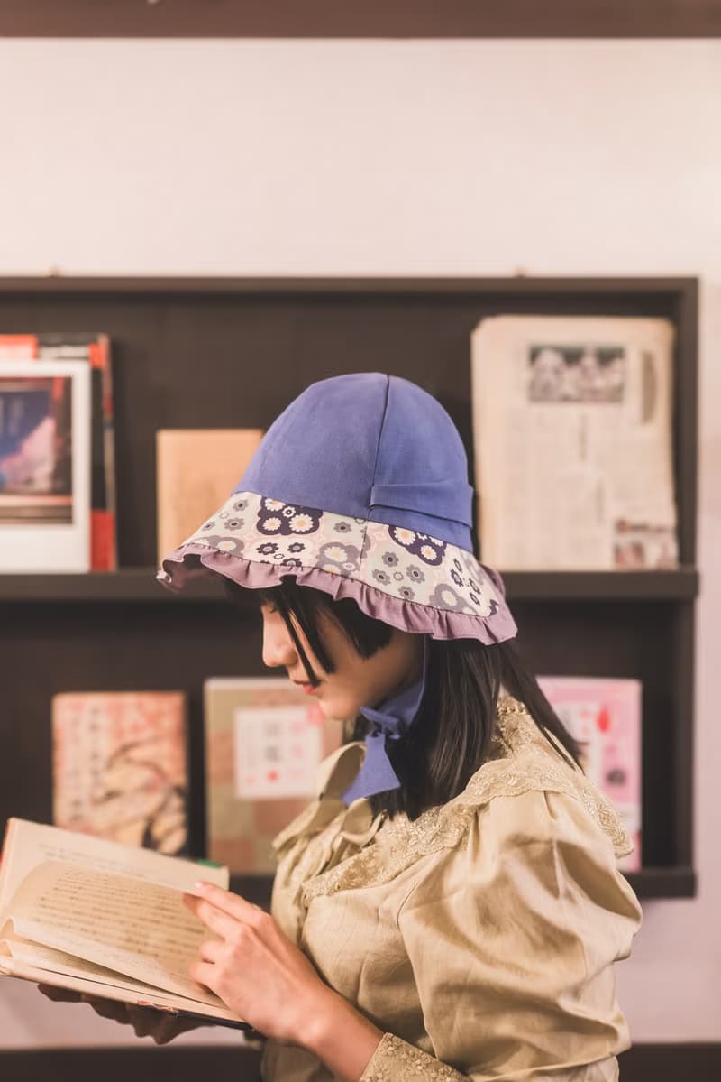 【昭和花柄】古典荷葉帽/遮陽帽/漁夫帽