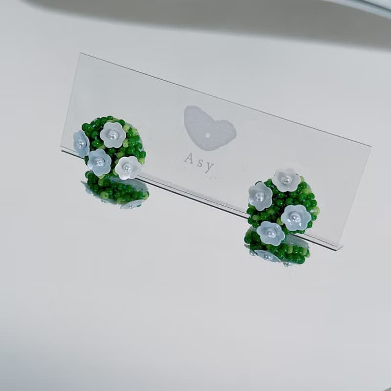 小樹花叢耳環(可改耳夾)