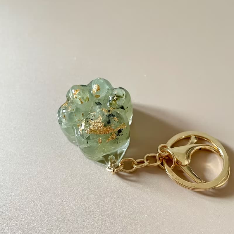 【手工製作】-天然能量水晶/貓掌鑰匙圈