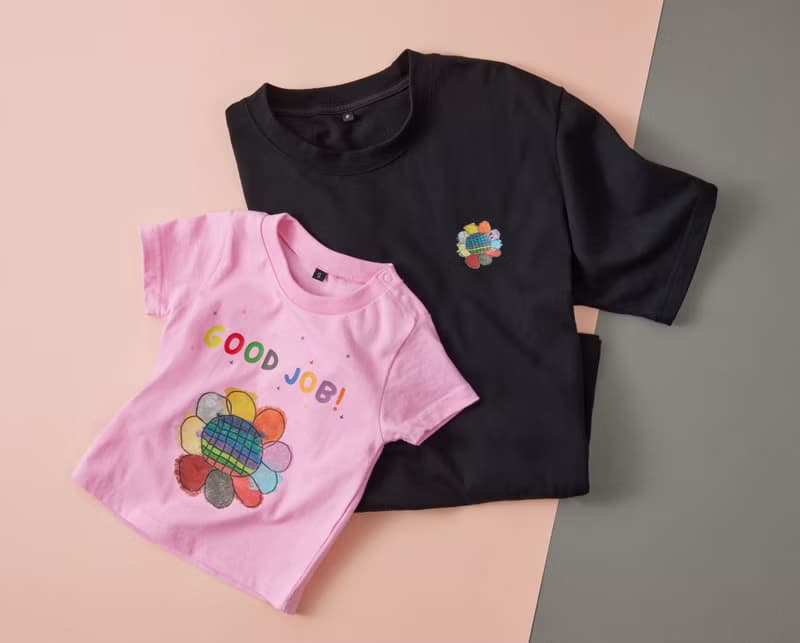 彩色小花成人T-Shirt(灰色)