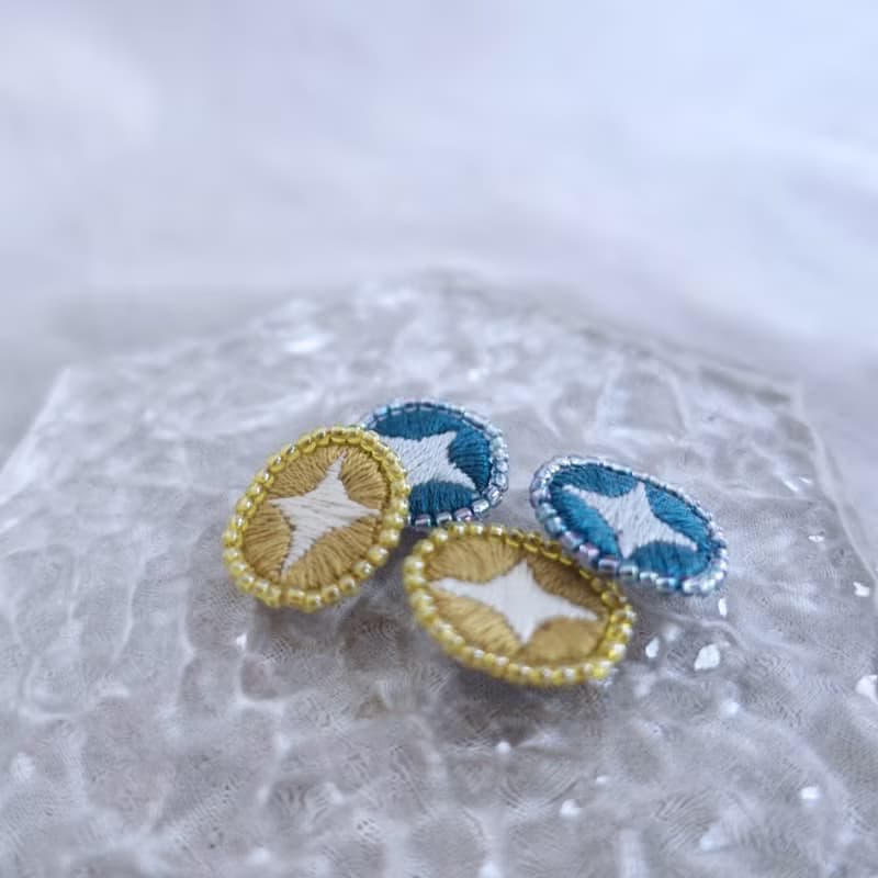 熠熠・手工刺繡耳環