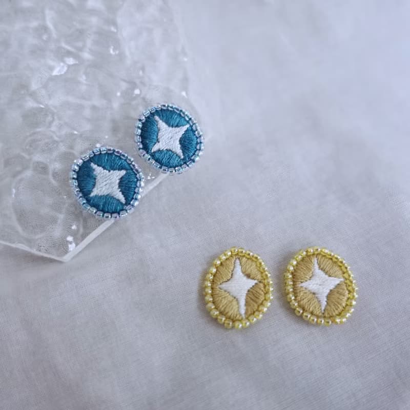熠熠・手工刺繡耳環