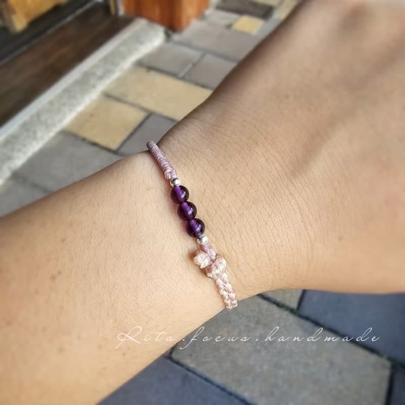 邊織 | 設計款 | 元素搭配 | 手鍊 | 腳鍊 | 智慧藕紫