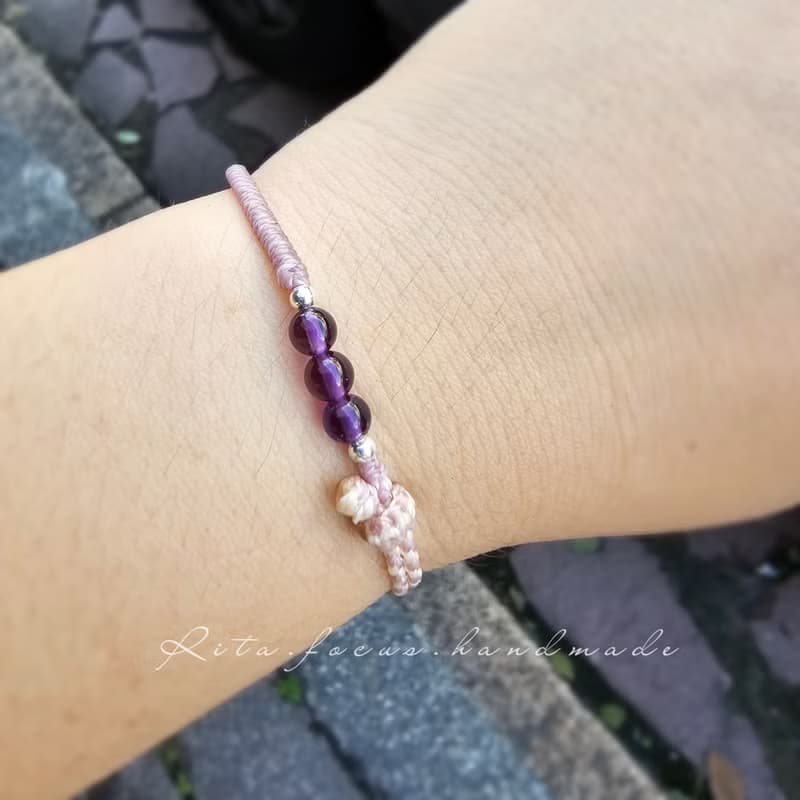 邊織 | 設計款 | 元素搭配 | 手鍊 | 腳鍊 | 智慧藕紫