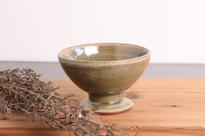 冰裂棕綠點心碗