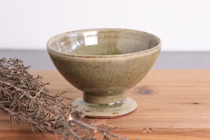 冰裂棕綠點心碗