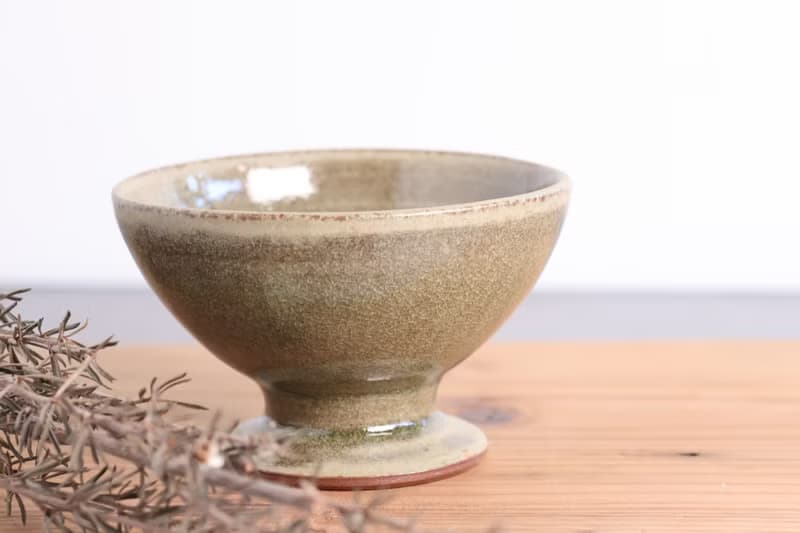 冰裂棕綠點心碗