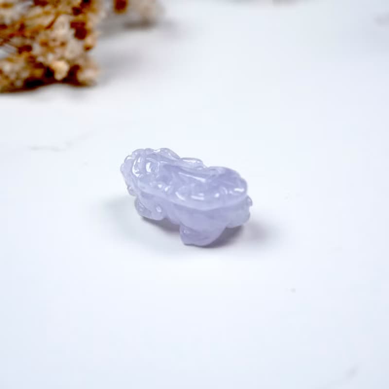【招財神獸】冰種紫羅蘭翡翠貔貅 | 天然緬甸玉A貨翡翠 | 送禮