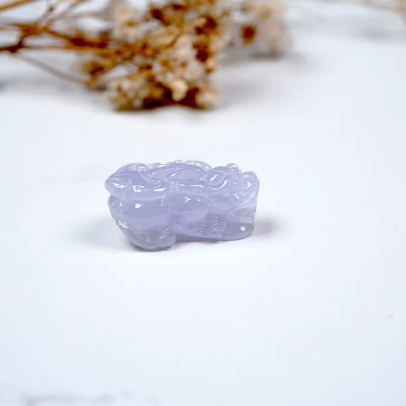 【招財神獸】冰種紫羅蘭翡翠貔貅 | 天然緬甸玉A貨翡翠 | 送禮