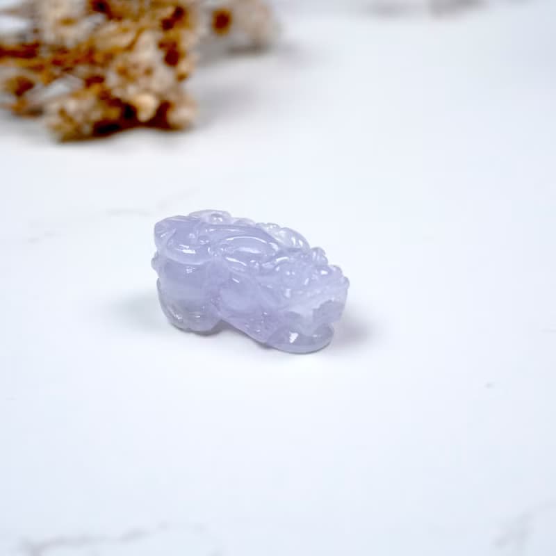 【招財神獸】冰種紫羅蘭翡翠貔貅 | 天然緬甸玉A貨翡翠 | 送禮