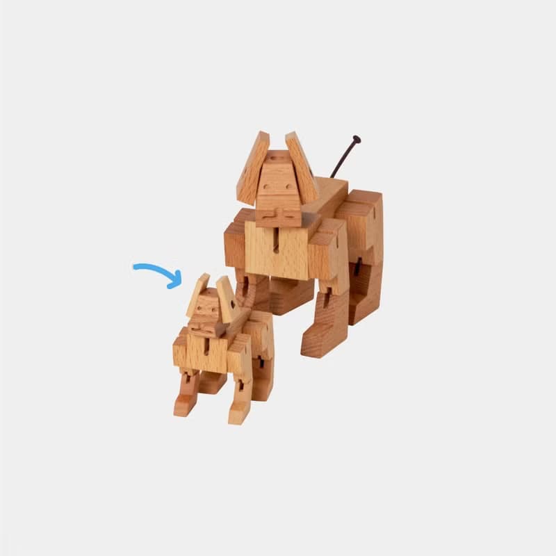 Cubebot 酷比好朋友組合【限定款】木製變形積木機器人 益智玩具