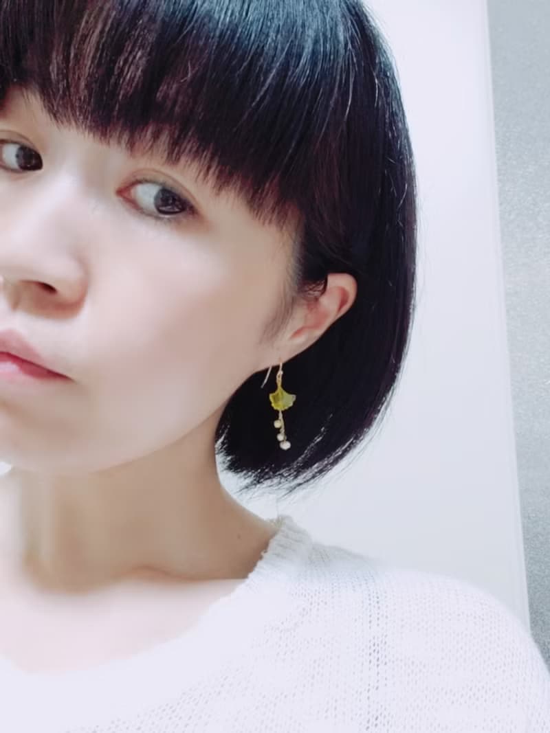 銀杏のピアス or イヤリング・秋色