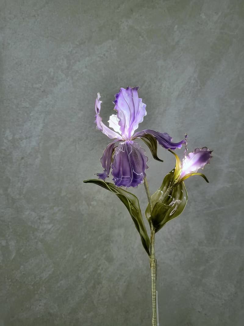 鳶尾花・沾浸藝術花燈【閒逛花間系列】。小夜燈。生日禮物