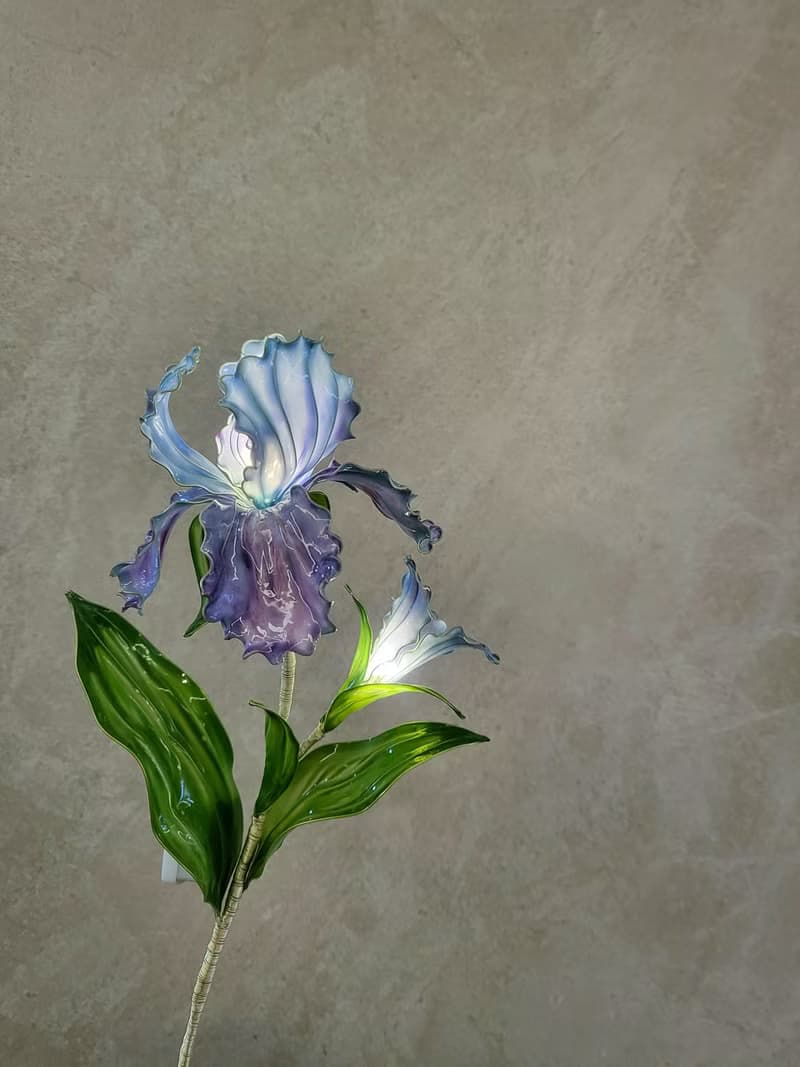 鳶尾花・沾浸藝術花燈【閒逛花間系列】。小夜燈。生日禮物