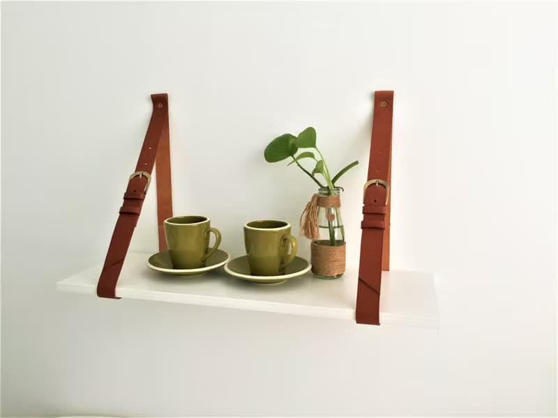 皮帶牆上置物架 // 隔板置物架 // 牆面裝飾 // DIY 床頭墊皮帶