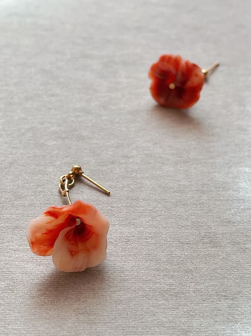 -春花*綻放 /  *4色* 陶製耳環
