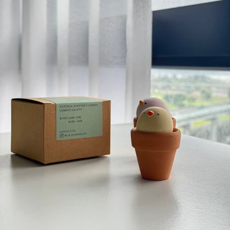 小山雀盆栽擴香石|企業贈禮|婚禮小物|