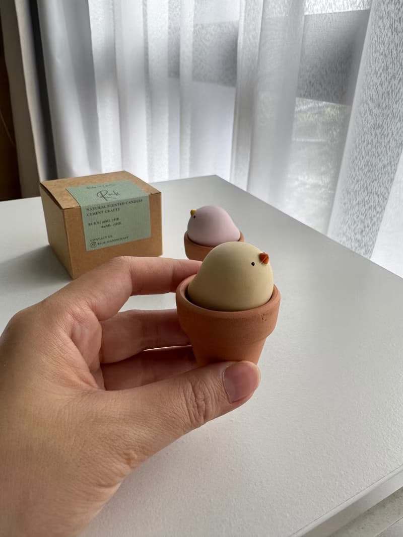 小山雀盆栽擴香石|企業贈禮|婚禮小物|