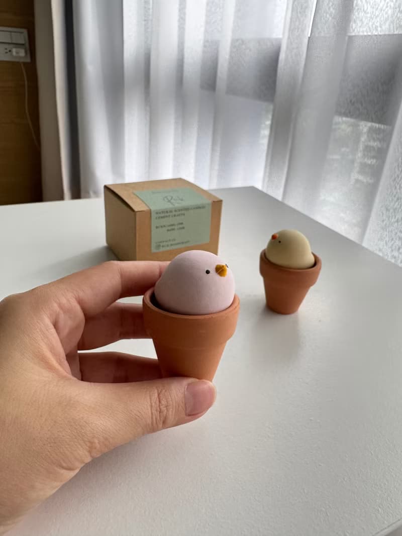 小山雀盆栽擴香石|企業贈禮|婚禮小物|