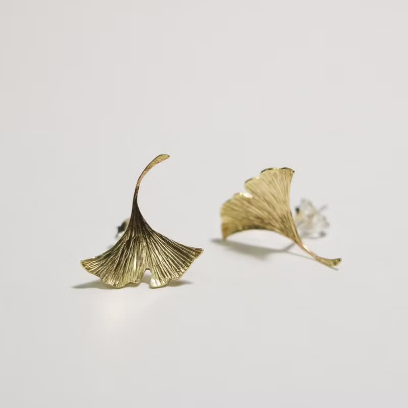 植物描繪系列 | 銀杏耳環