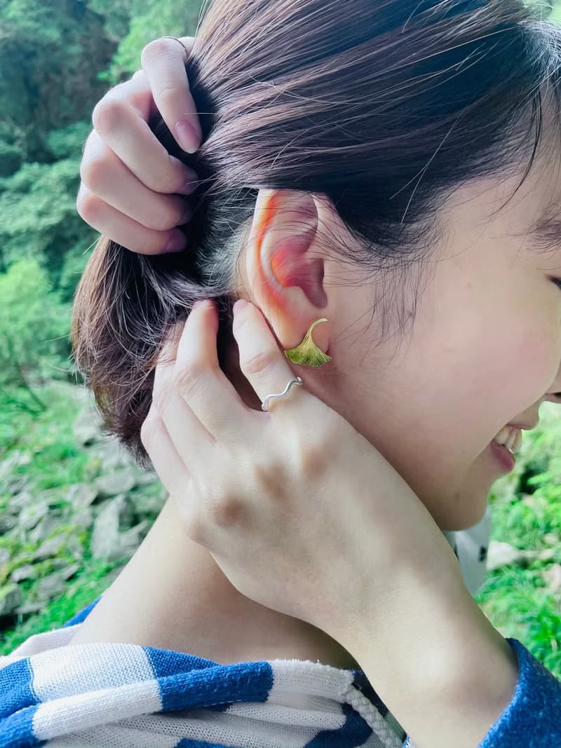 植物描繪系列 | 銀杏耳環