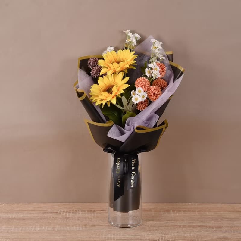仿真梵高燦日 葵蒲物語花束 Meric Garden