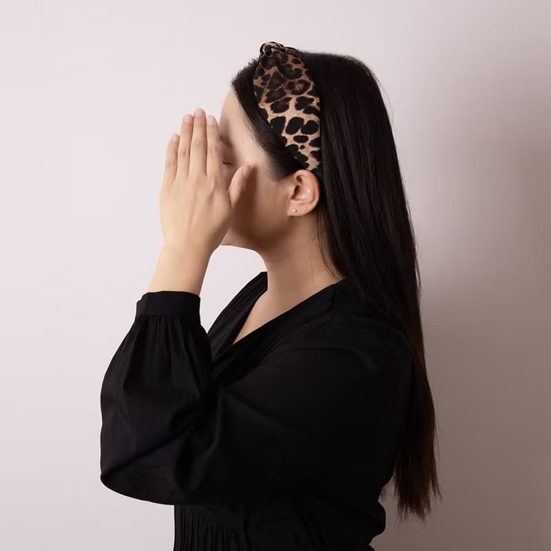 leopard bandana hairband handmade headband