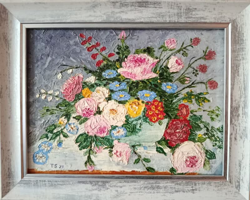 Dutch bouquet framed
