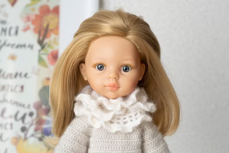 Openwork scarf for dolls, doll clothes, 娃娃衣服 针织围巾 给我女儿的礼物 人形 娃娃配件 娃娃 冬季服装