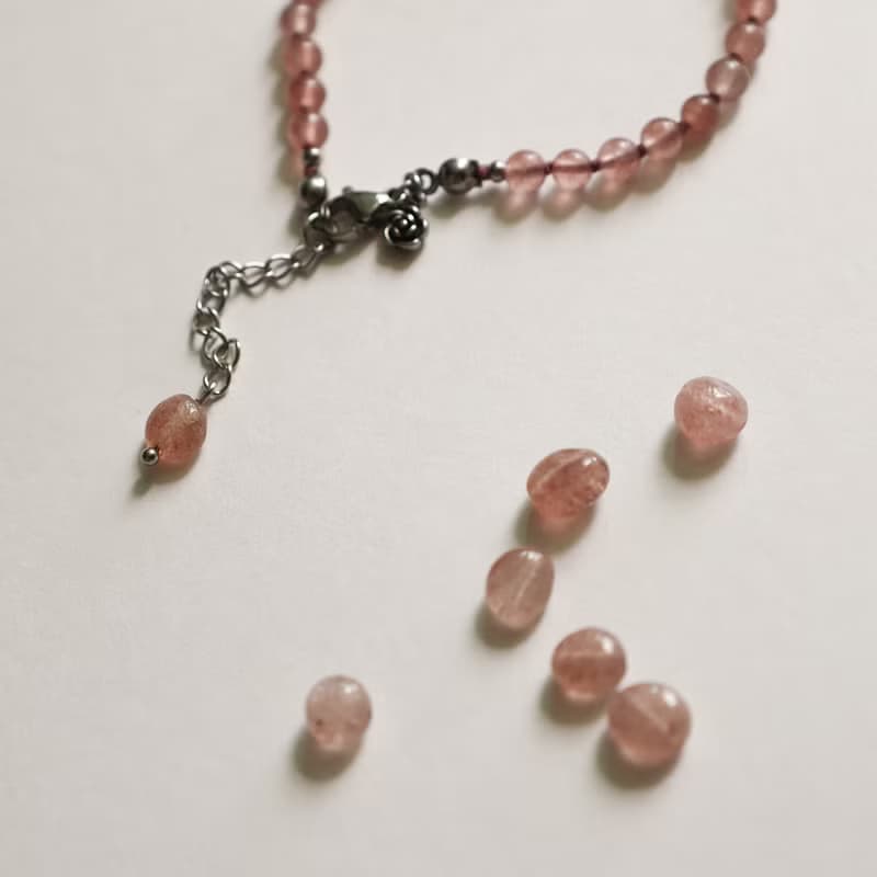 Love Me Strawberry Quartz Bracelet