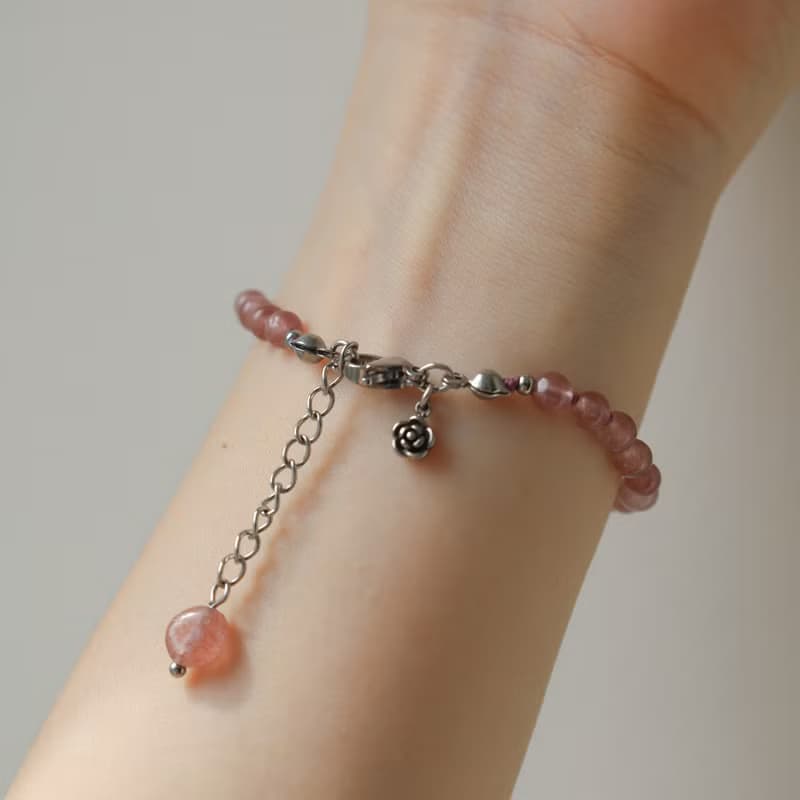 Love Me Strawberry Quartz Bracelet