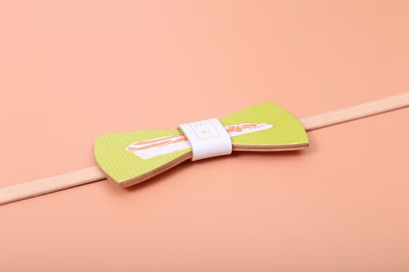 NoMatch不合設計牛皮手工五花肉培根有趣格紋復古領結bowtie