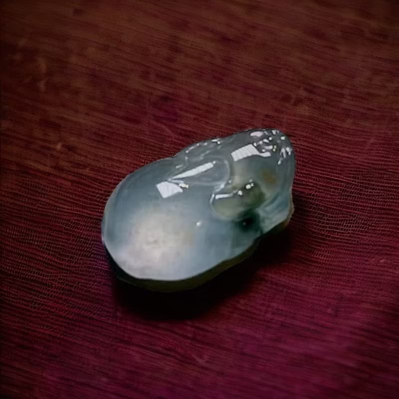 【招財神獸】冰種飄花翡翠貔貅 |戒面 |裸石 |天然緬甸玉A貨|送禮