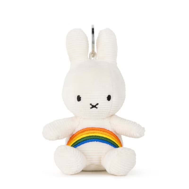 BON TON TOYS Miffy米菲兔彩虹鑰匙圈-象牙白 10cm