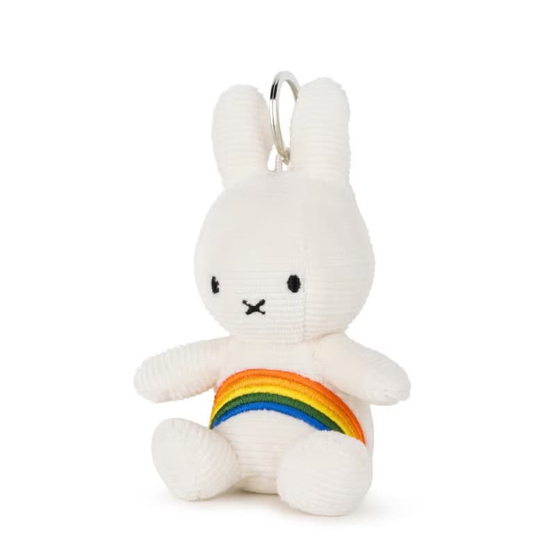BON TON TOYS Miffy米菲兔彩虹鑰匙圈-象牙白 10cm