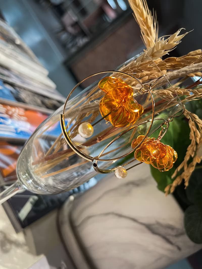 My Deer 水晶花耳環—暖秋