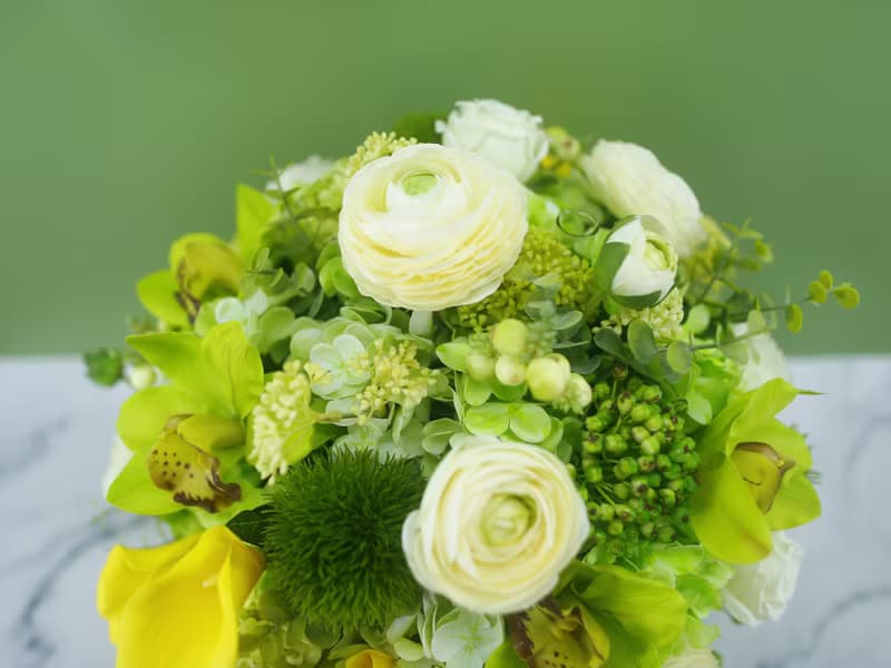 現代感東亞蘭海芋圓桌香氛花禮/新居落成/開幕禮/商空佈置/喬遷