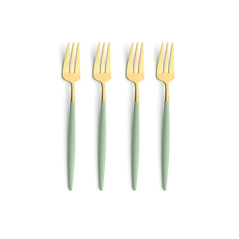 葡萄牙 Cutipol  GOA  青玉金 17CM 水果三叉四件組