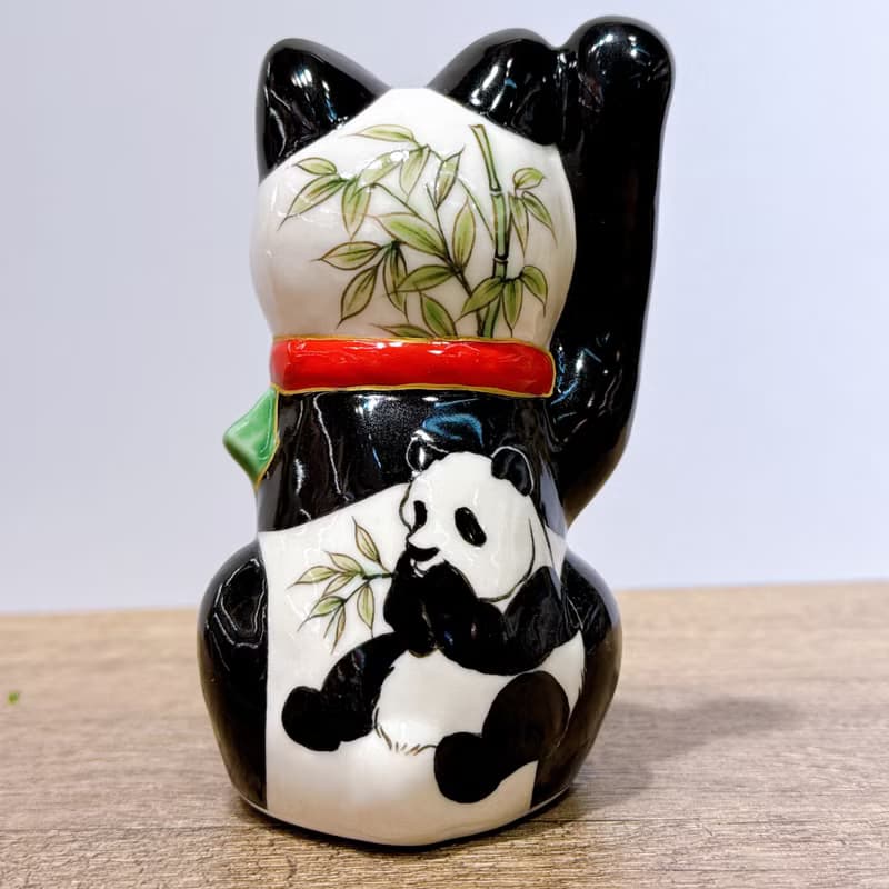 【熊貓招財】日本清水燒招財貓 | 熊貓Panda - 億万両