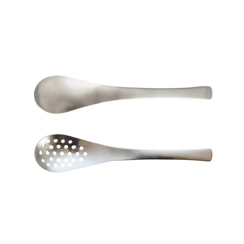 日本霜山 304不鏽鋼漏勺餐勺兩件組
