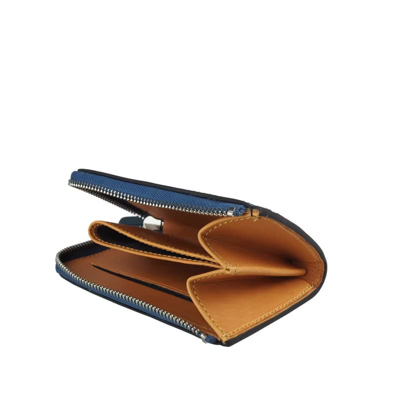 Coin zip purse /Navy blue